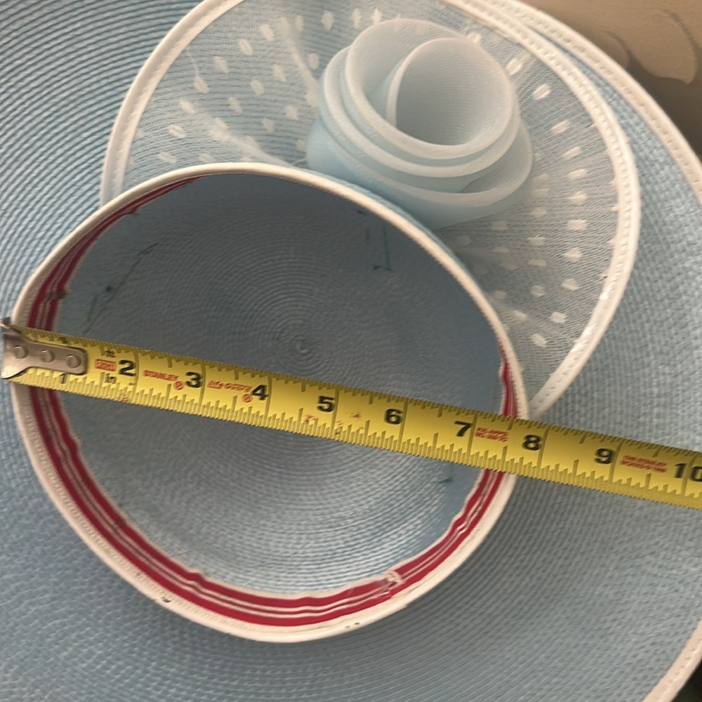 Gorgeous light blue summer church hat, Kentucky derby hat - Picture 11 of 13